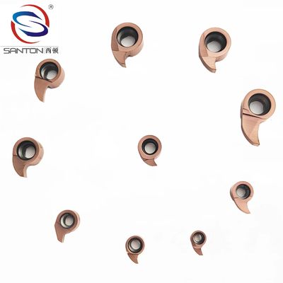 ราคาดี อัลเทอร์เนชั่นเคลือบสีน้ําตาล Comma การตัด inserts Carbide Cnc การตัด inserts ออนไลน์